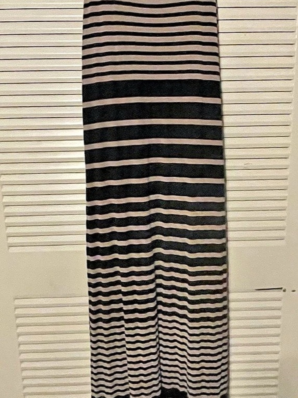Mudd Striped Maxi Dress in Black & Beige XS